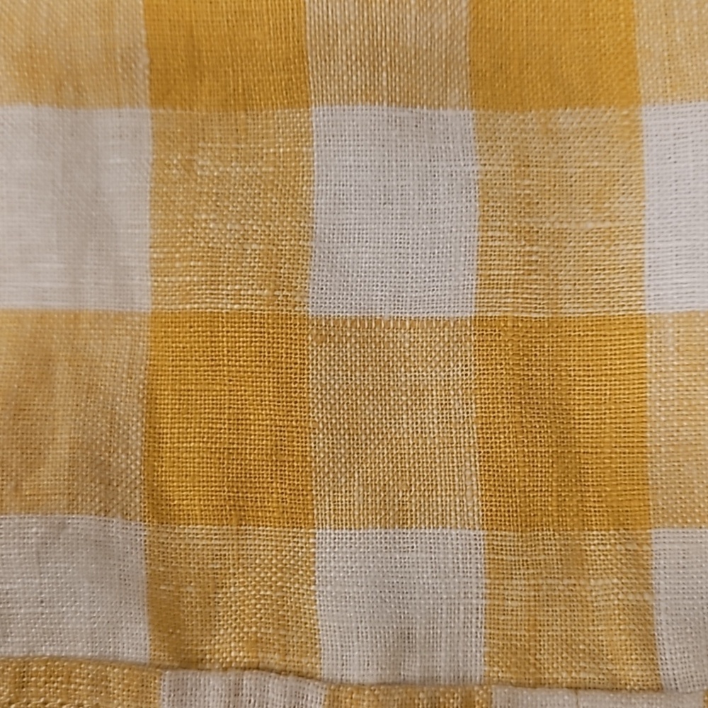 💕REFORMATION💕 Nia Linen Dress ~ Dandelion Check Yellow 12 NWT - Picture 10 of 13